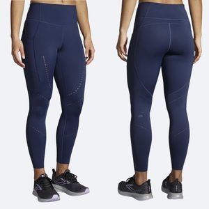 Brooks Navy High-Rise Performance Leggings